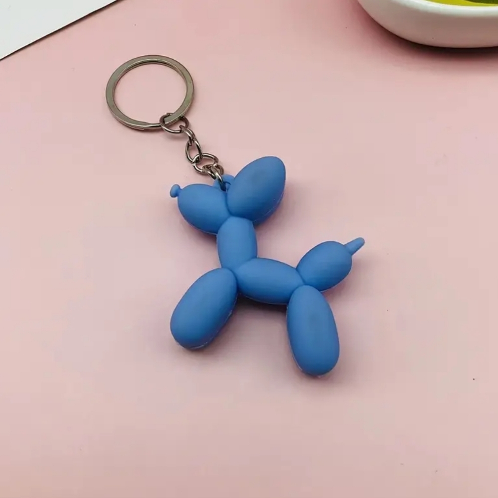 NEW, 1 PC Cute Cartoon Balloon Dog Keychain Pendant, Bag Ornament, Car Key Chain
